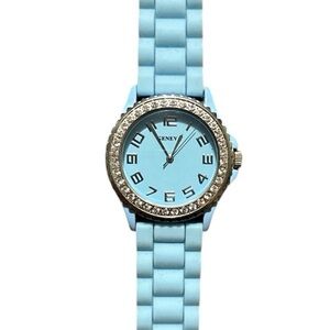 Light Blue Silicone Strap Watch - Geneva